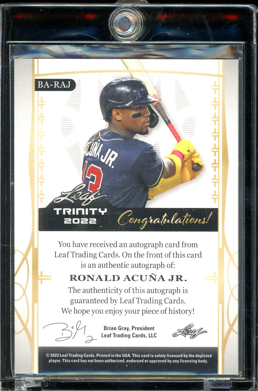 2022 Leaf Trinity Ronald Acuna Auto /99