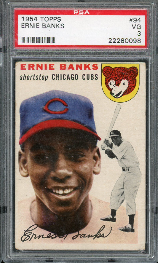 1954 Topps Ernie Banks PSA 3 HOF RC