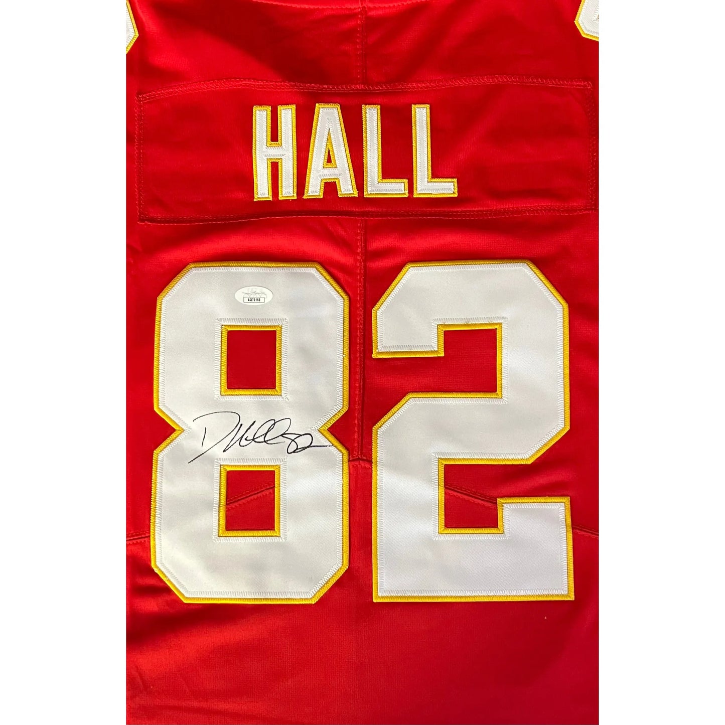 Dante Hall Autographed Red KC Chiefs Jersey JSA COA