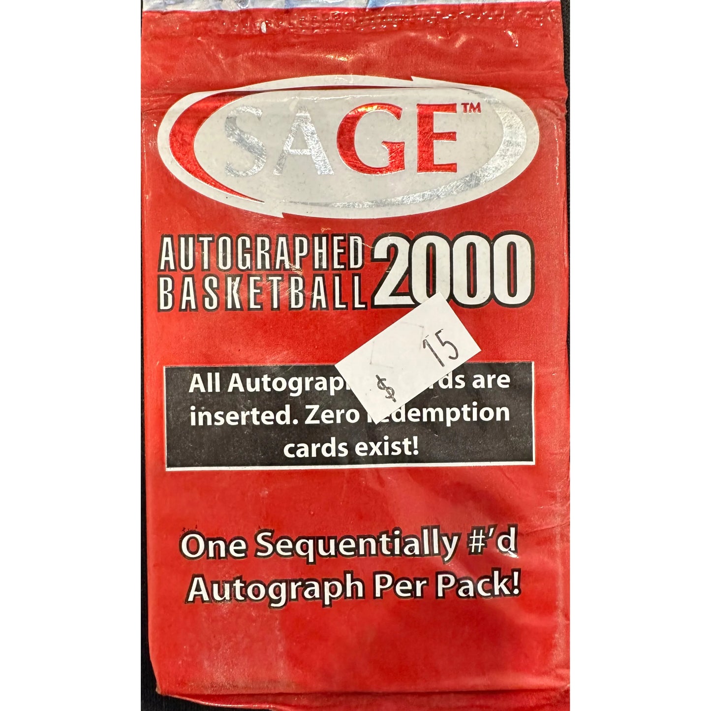 2000 SAGE Autographed Basketball Pack Pack