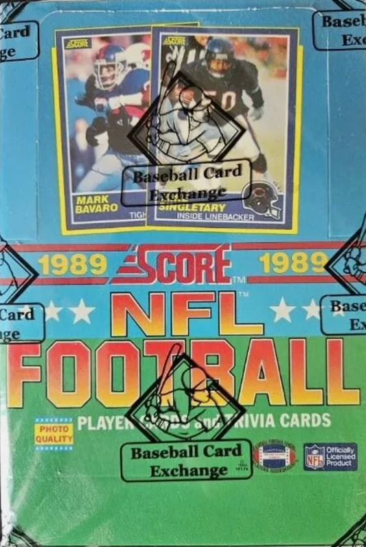 1989 Score Football Sealed Wax Box BBCE Certified