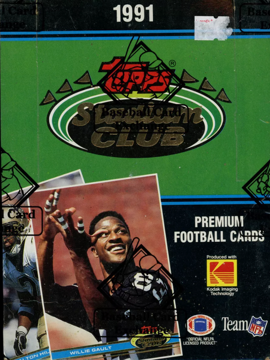 1991 Topps Stadium Club Football Sealed Wax Box BBCE Certified