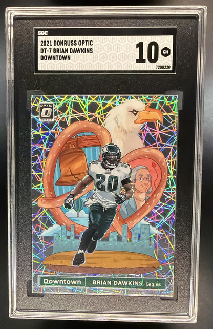 2021 Panini Donruss Optic Brian Dawkins #DT-7 Downtown! SSP SGC 10