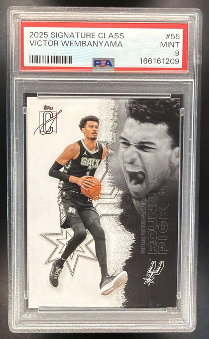 2025-26 Topps Signature Class Victor Wembanyama #55 Veteran PSA 9