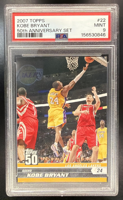 2007-08 Topps Kobe Bryant #22 50th Anniversary Set PSA 9