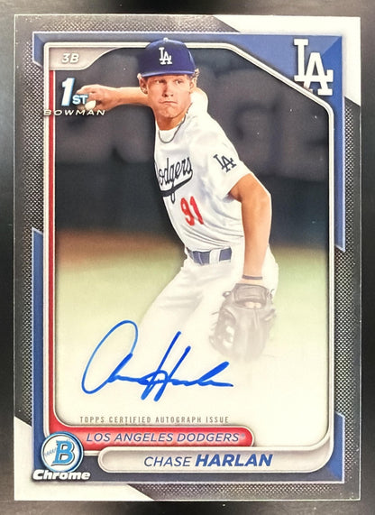 2024 Bowman Draft Chase Harlan #CPA-CHA Chrome Auto 1st Prospect