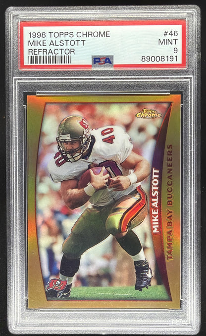 1998 Topps Chrome Mike Alstott #46 Refractor PSA 9