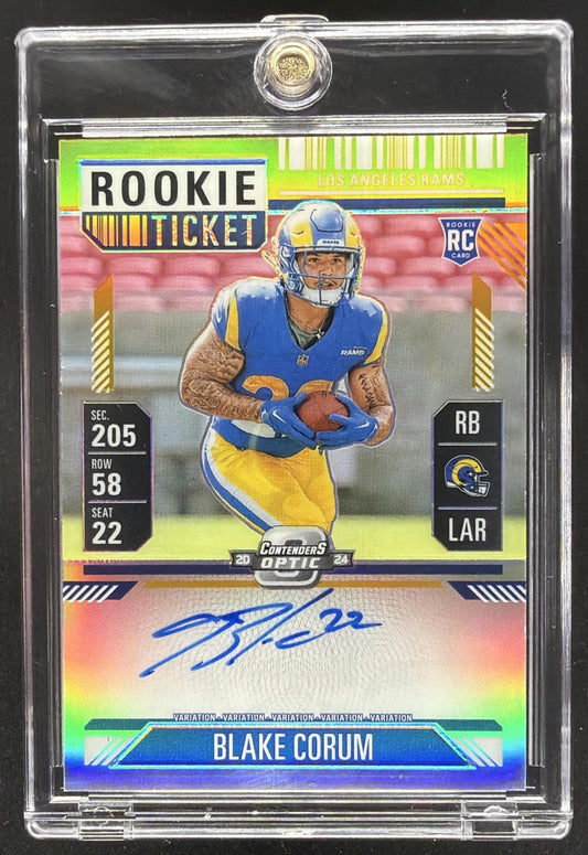 2023 Panini Contenders Optic Blake Corum Gold /10 Rc Auto