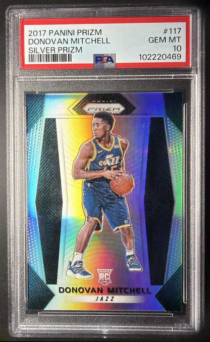 2017-18 Panini Prizm Donovan Mitchell #117 Prizms Silver RC PSA 10
