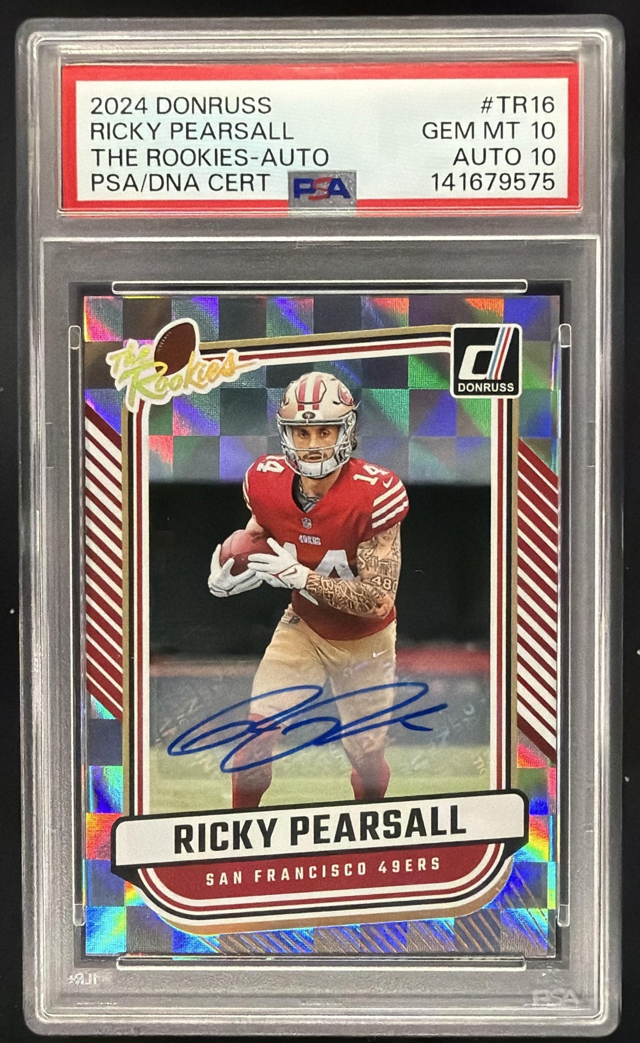 2024 Panini Donruss Ricky Pearsall #TR-16 The Rookies Auto /299 RC PSA 10
