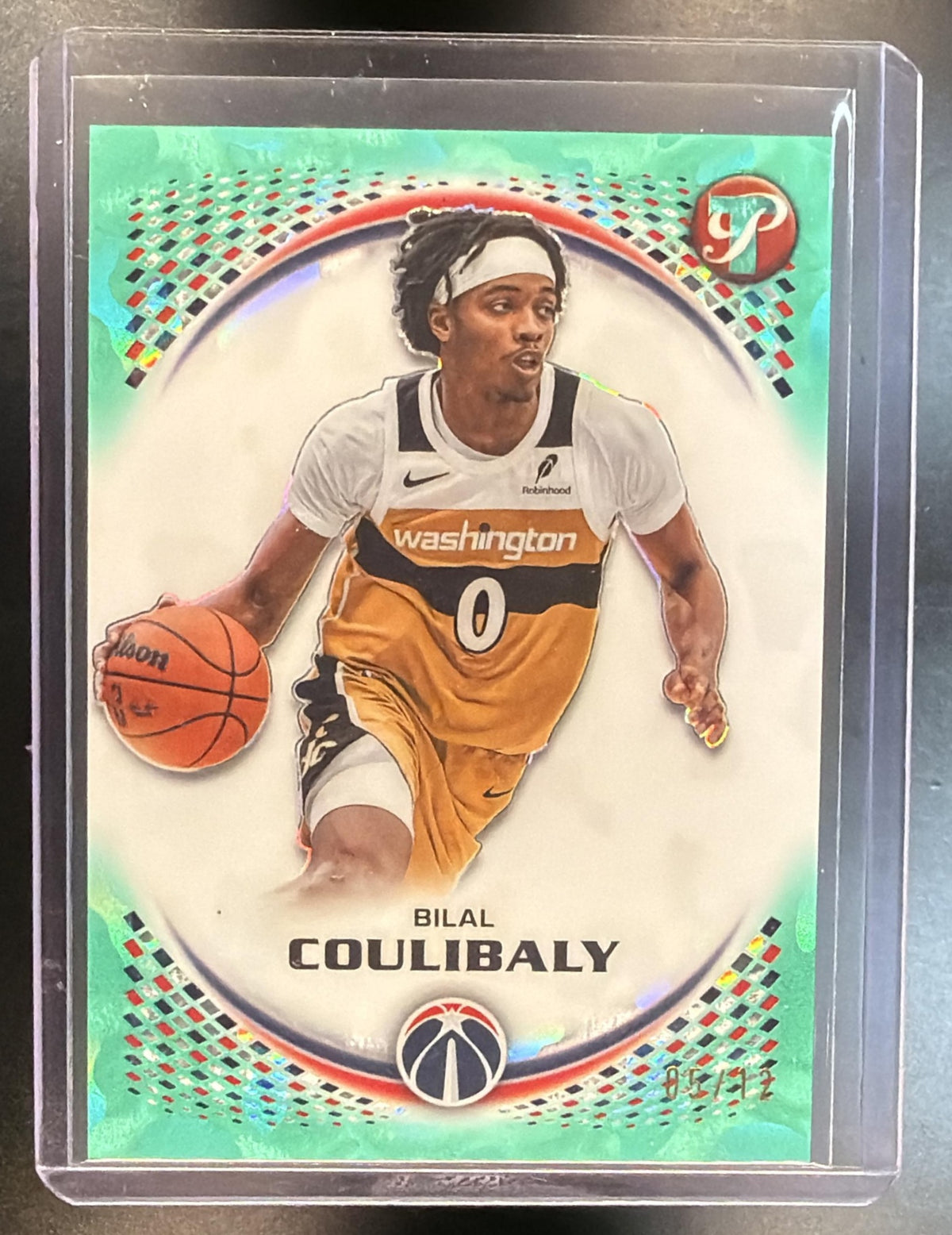 2026 Topps Pristine Bilal Coulibaly #89 Aqua 05/12 Washington Wizards