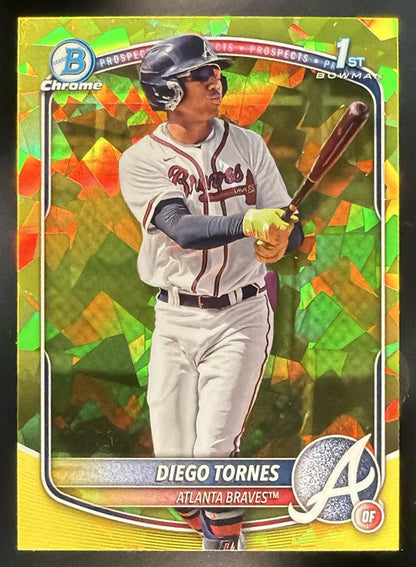 2025 Bowman Chrome Sapphire Diego Tornes #BCP-214 Yellow 67/751st Prospect