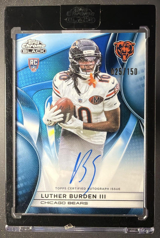 2025 Topps Chrome Black Luther Burden III #RAU-LB Rookie Auto Blue Refractor /150 RC