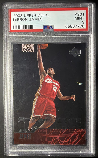 2003-04 Upper Deck LeBron James #301 RC PSA 9