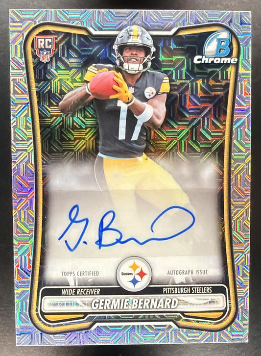 2026 Bowman Football Germie Bernard #BCRA-GB Mojo Auto RC