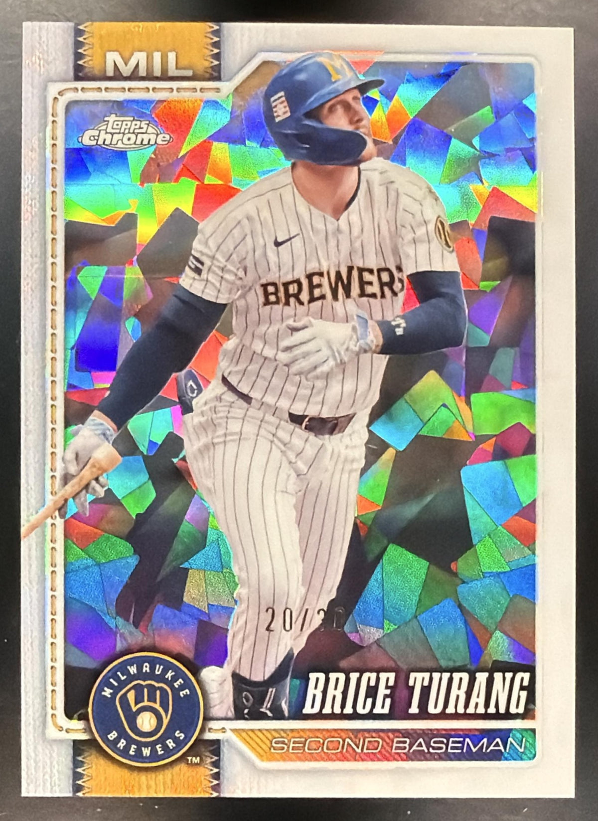 2026 Topps Chrome Sapphire Brice Turang #4 White Refractor 20/30