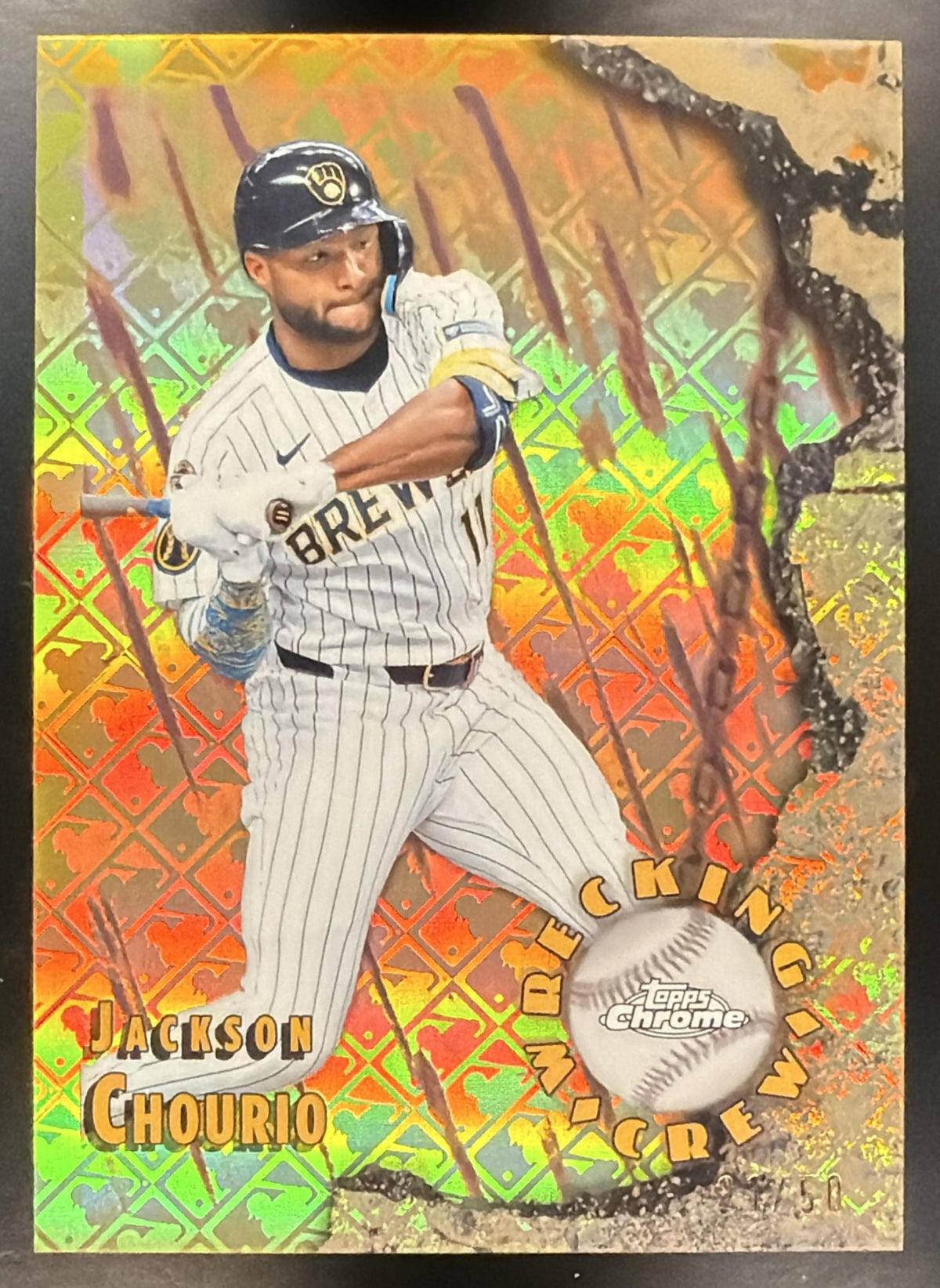 2026 Topps Chrome LogoFractor Jackson Chourio #WC-12 Wrecking Crew Gold 21/50