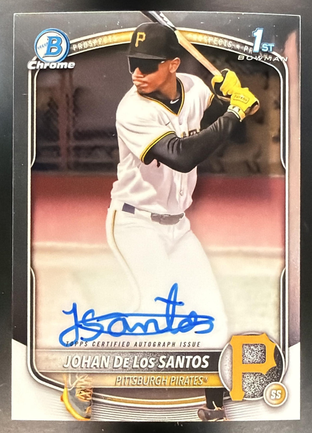 2025 Bowman Chrome Johan De Los Santos #CPA-JDLS Auto 1st Prospect