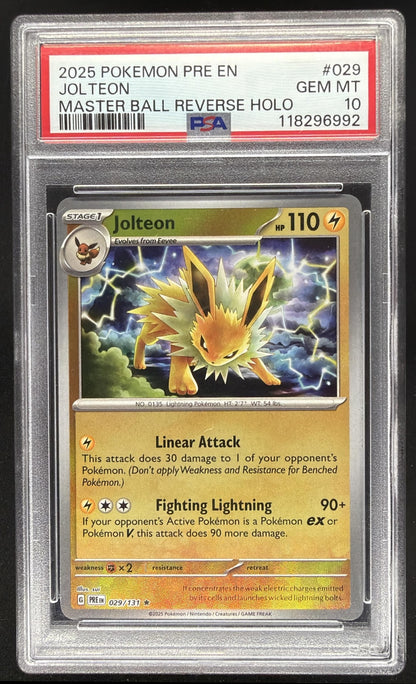 2025 Pokemon Prismatic Evolutions Jolteon #029/131 PSA 10