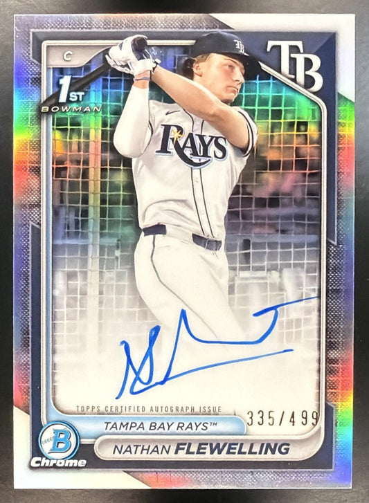 2024 Bowman Draft Nathan Flewelling #CPA-NF Chrome Auto Refractor 335/499 1st