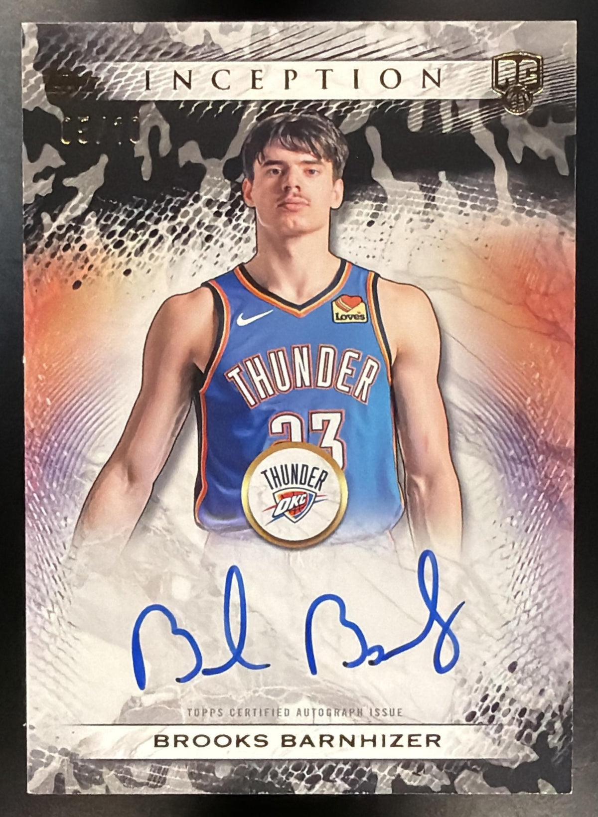 2025-26 Topps Inception Brooks Barnhizer #RA-BB Black Auto 5/10 RC