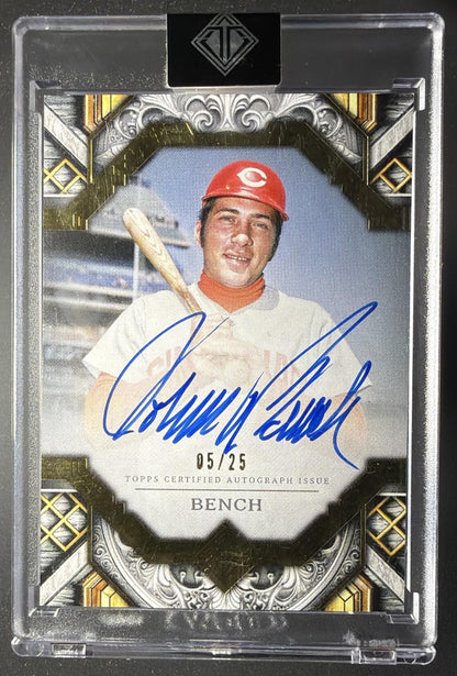 2025 Topps Transcendent Collection Johnny Bench #TAC-JB Auto 5/25