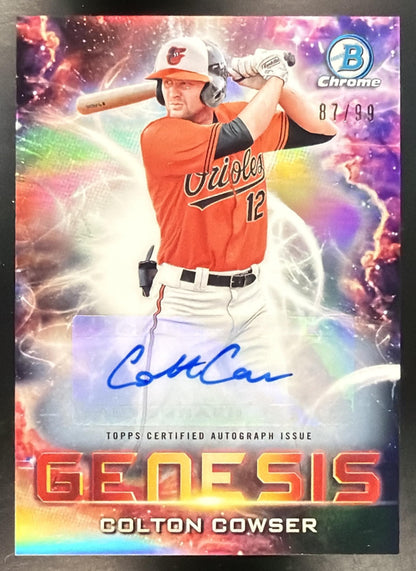 2021 Bowman Draft Colton Cowser #GNS-5 Genesis Auto 87/99 RC