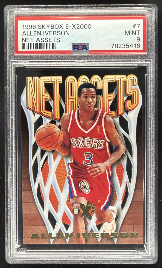 1996 Skybox EX-2000 Allen Iverson #7 Rookie Net Assets PSA 9
