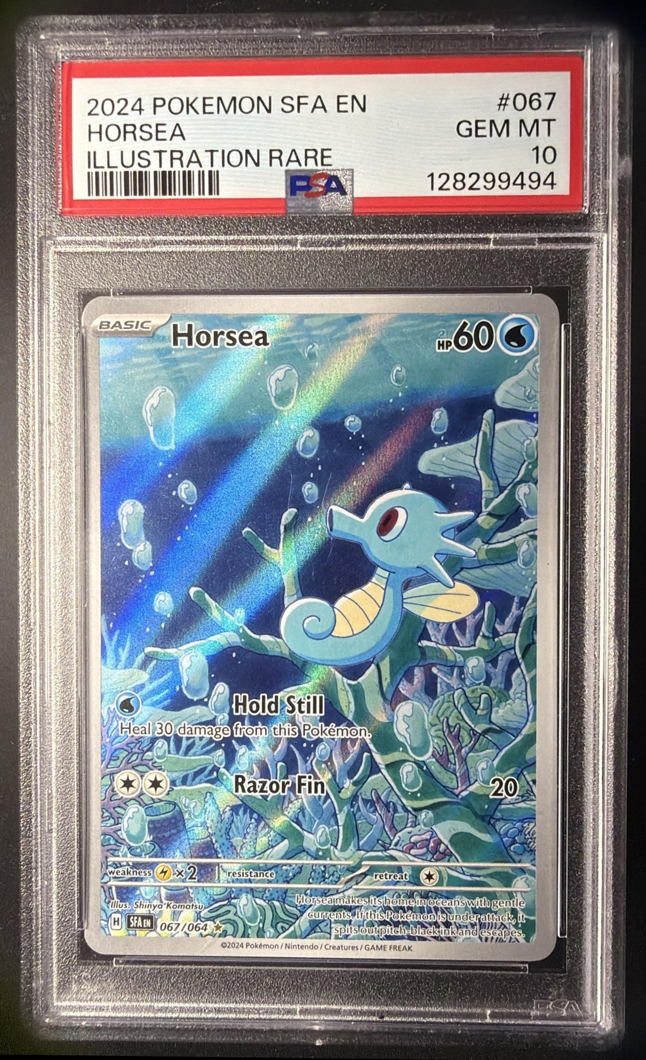 2024 Pokemon Shrouded Fable Horsea #067/064 PSA 10