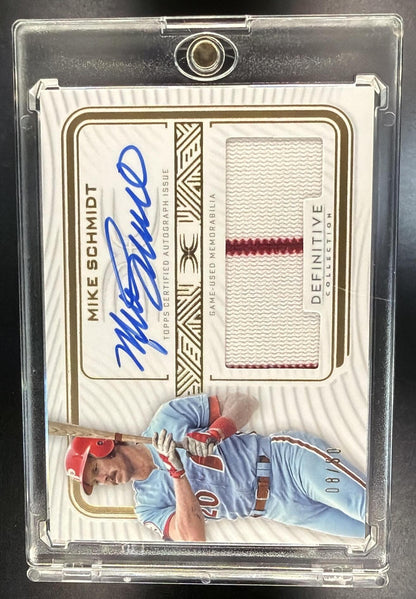 2023 Topps Definitive Mike Schmidt #DARC-MSC Auto Relic Collection 8/50