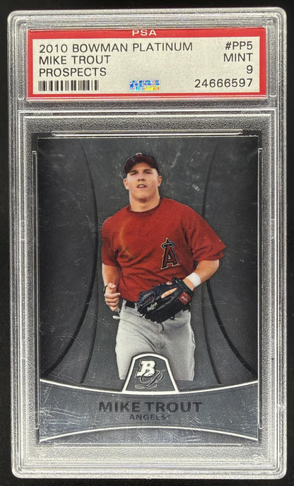 2010 Bowman Platinum Mike Trout #PP5 Prospects PSA 9