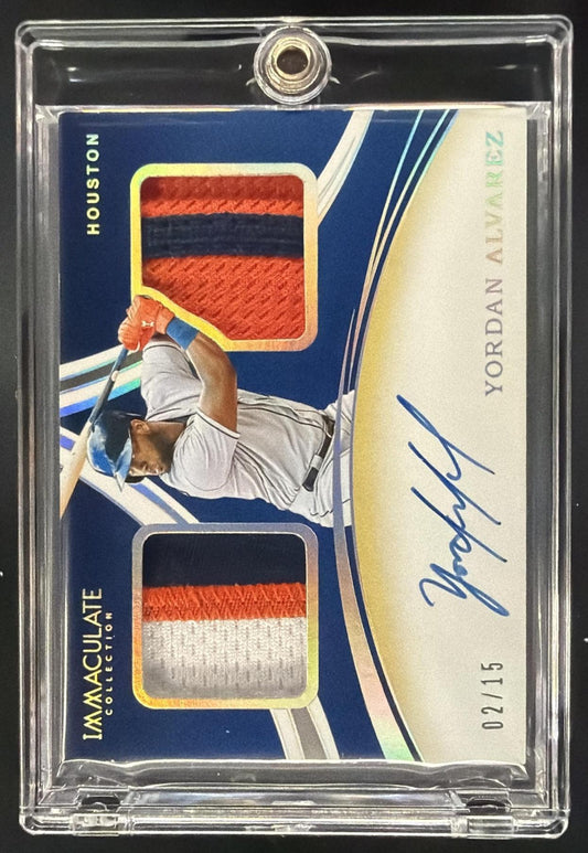 2020 Panini Immaculate Collection Yordan Alvarez #DMS-YA Rookie Dual /15 Auto