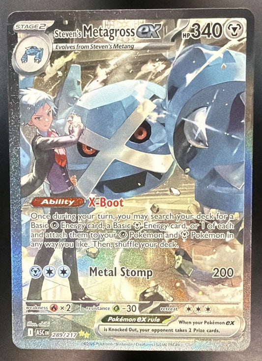 2026 Pokemon Ascended Heroes Steven's Metagross ex 289/217 NM
