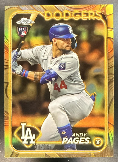 2024 Topps Gilded Collection Andy Pages #127 Chrome 90/99 RC
