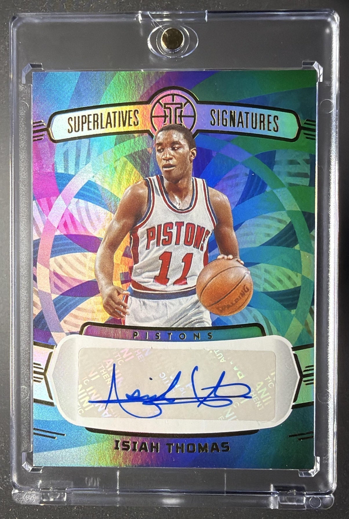 2021-22 Panini Illusions Isiah Thomas #SS-ITM Superlatives Signatures Auto