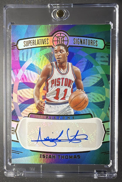 2021-22 Panini Illusions Isiah Thomas #SS-ITM Superlatives Signatures Auto