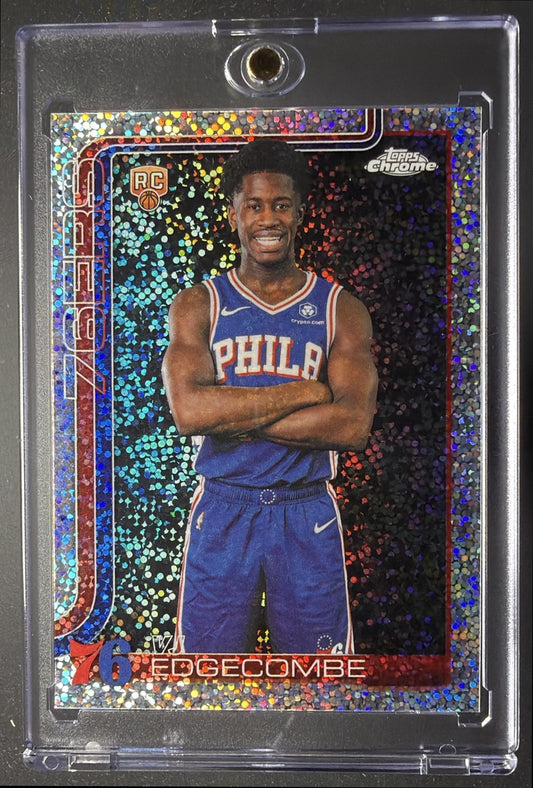 2025 Topps Chrome Update VJ Edgecombe #153 Image Variation Speckle Refractor RC