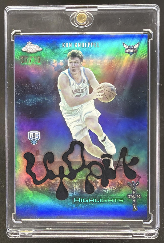 2025 Topps Chrome Cactus Jack Kon Knueppel #UH-24 Utopia Black Refractor /10 RC