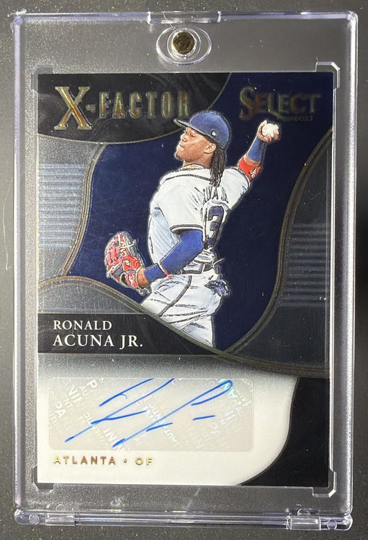 2021 Panini Select Ronald Acuna Jr. #XFS-RA X-Factor Signatures 20/49 Auto