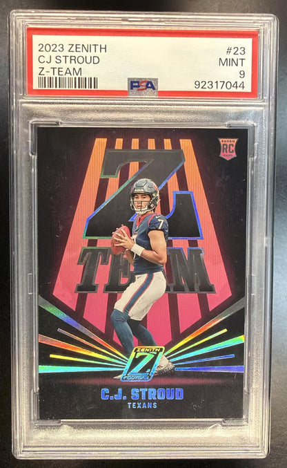 2023 Zenith C.J. Stroud #23 Z-Team PSA 9 RC Texans