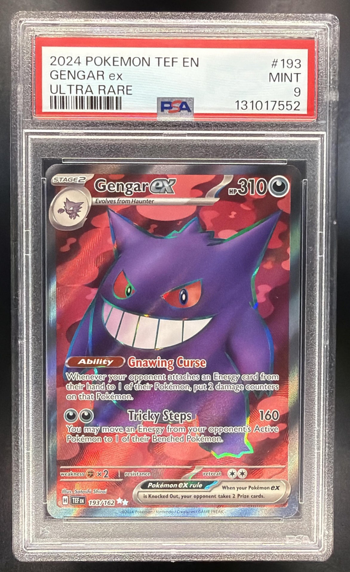 2024 Pokemon Temporal Forces Gengar ex 193/162 PSA 9