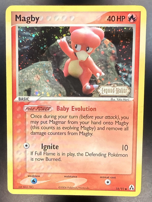2006 Pokemon Legend Maker Magby 58/92 Stamped NM