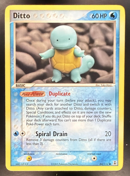 2005 Pokemon EX Delta Species Ditto 64/113 Squirtle LP
