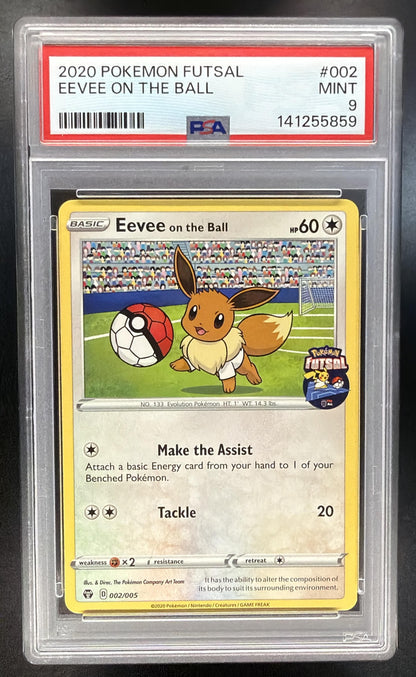 2020 Pokemon Futsal Eevee on the Ball 002/005 PSA 9