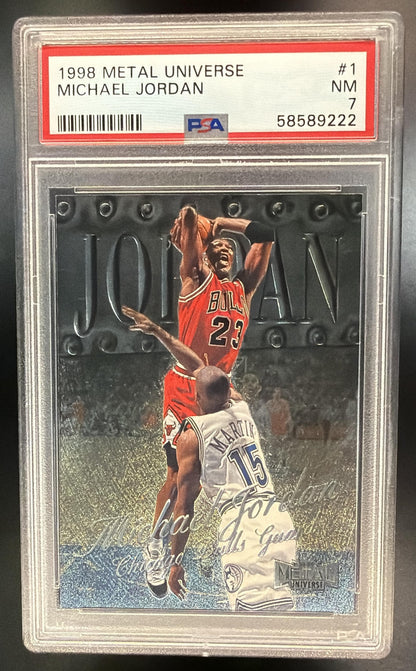1998-99 Skybox Metal Universe Michael Jordan #1 PSA 7