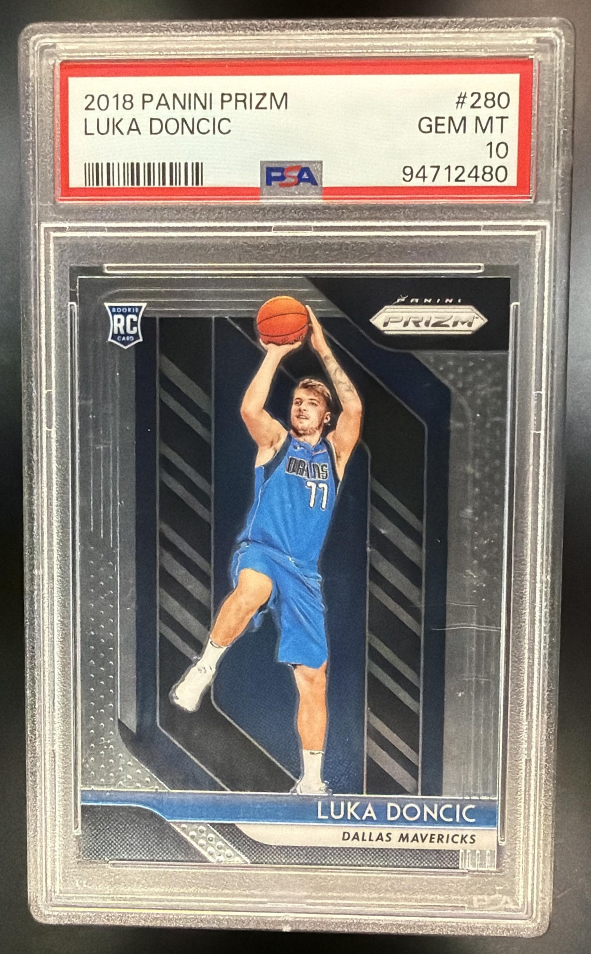 2018-19 Panini Prizm Luka Doncic #280 RC PSA 10 Mavs
