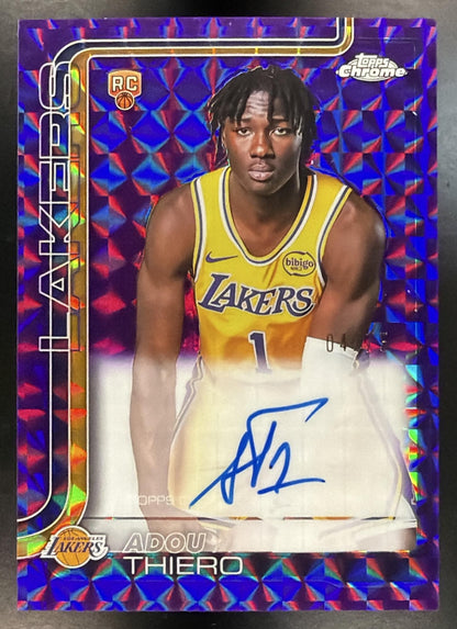 2025-26 Topps Chrome Adou Thiero #TCAR-AT Auto Purple Geometric 4/75 RC