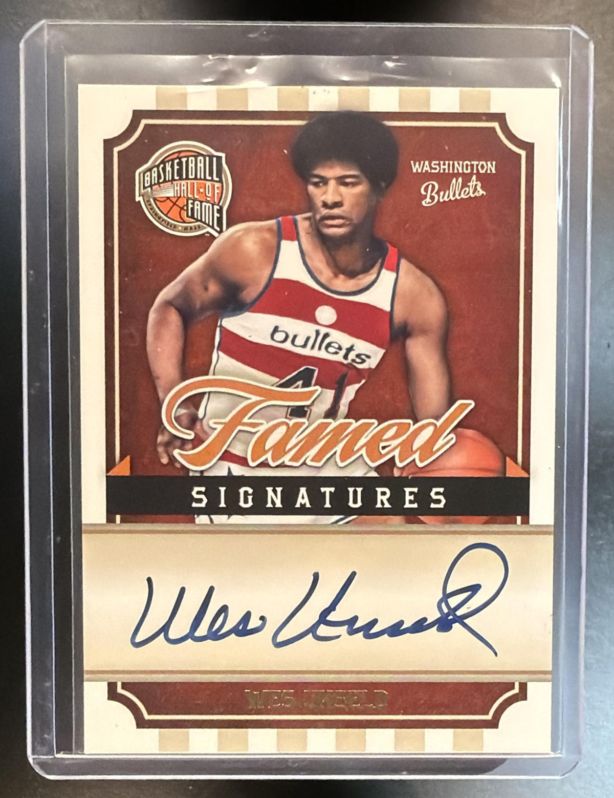 2010 Panini Hall of Fame Wes Unseld #WU Famed Signatures Auto 254/492 Washington