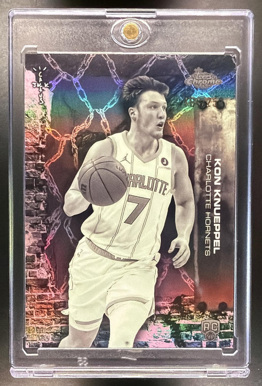 2025-26 Topps Chrome x Cactus Jack Kon Knueppel #64 Pink Refractor RC /250