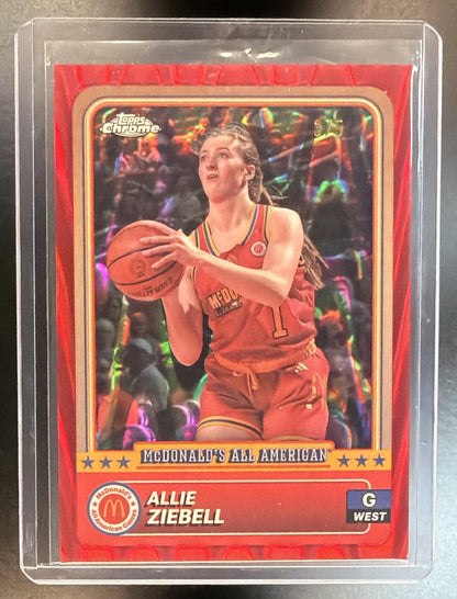 2024 Topps Chrome McDonald's Allie Ziebell #039 Red RayWave 3/5